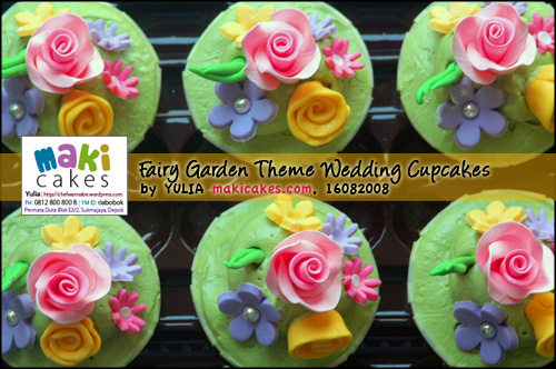 Fairy Garden Theme Wedding Cupcakesdetail1 Maki Cakes