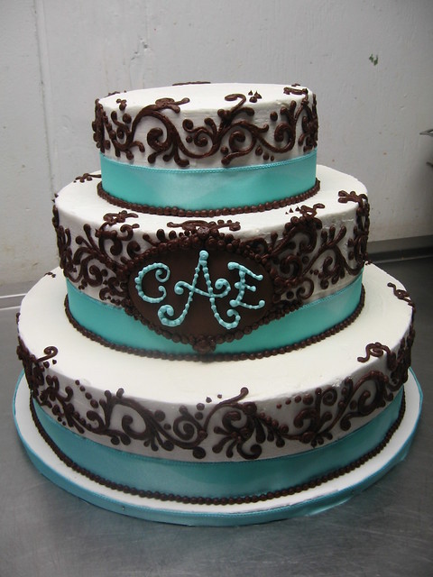 tiffany chocolate wedding cake