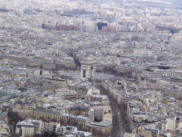 Eiffel Tower looking to Arc de Triomphe