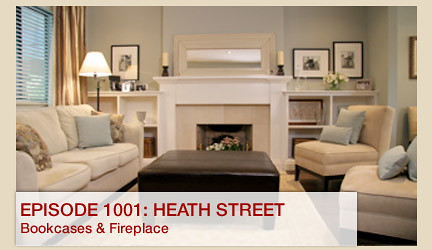 fireplace builtin bookcases via hgtv canada episode 1001 heath street 