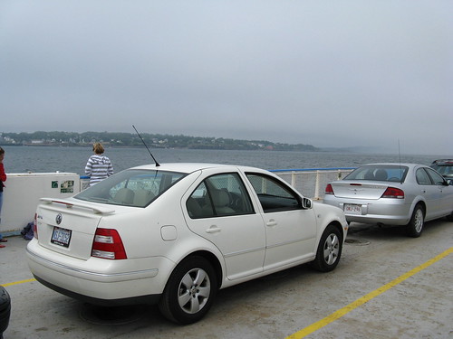 the Jetta on the Deer Island Ferry