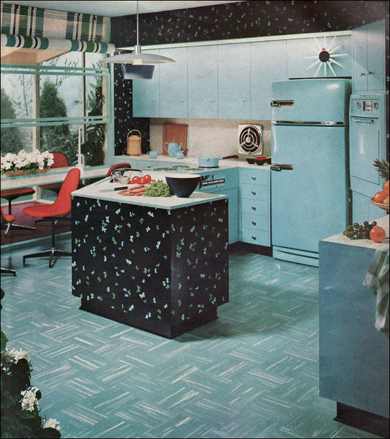 1955 Powhatan Turquoise Kitchen