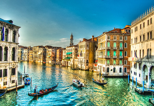 Venice Italy - The Grand Canal and Gondolas