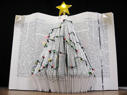 Holiday Tree Book Art
