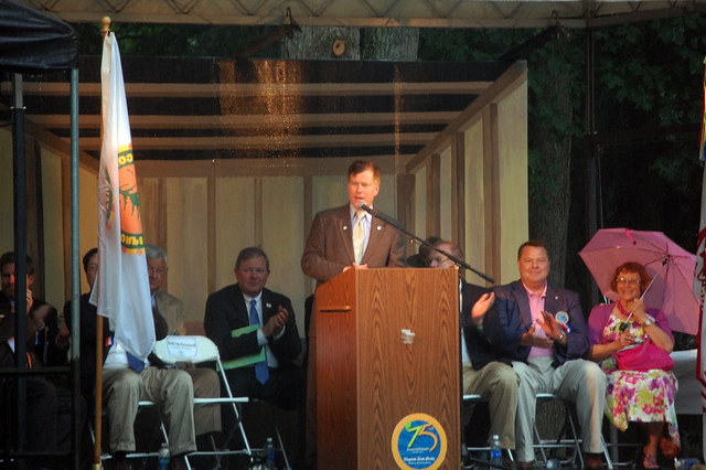 Governor McDonnell speaks at the Hungry Mother State Park 75th Anniversary Celebration