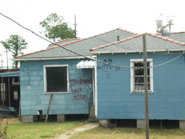 New Orleans Louisiana Hurricane Katrina Aftermath of Homes and Businesses