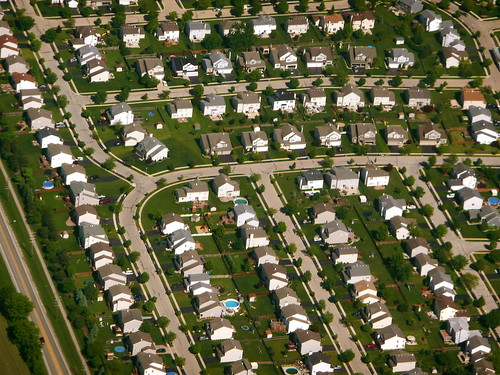 Photo:Chicago suburbs from the air By:Scorpions and Centaurs