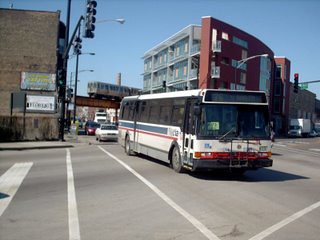 Eastbound CTA bus at the intersection of North Milwaukee Avenue and West Armitage Street. Chicago Illinois. March 2007. by Eddie from Chicago