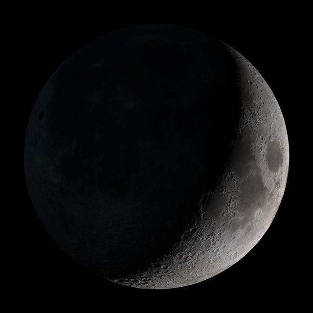 a Waxing crescent moon is seen in the sky