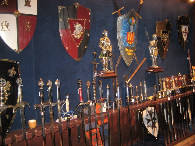 Swords and Shields at Medieval Times gift shop. Flickr