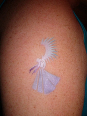 Tribal Angel Airbrush Tattoo