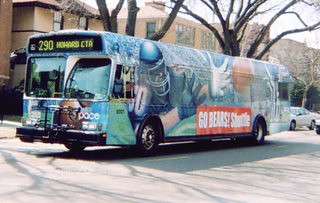 Pace Chicago Bears wrapped advertising bus. Chicago Illinois. April 2007. by Eddie from Chicago