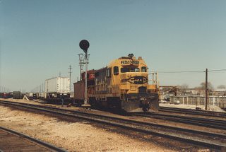Atchinson, Topeka & Santa Fe hump yard switching. Corwith Yard. Chicago Illinois. April 1984. by Eddie from Chicago