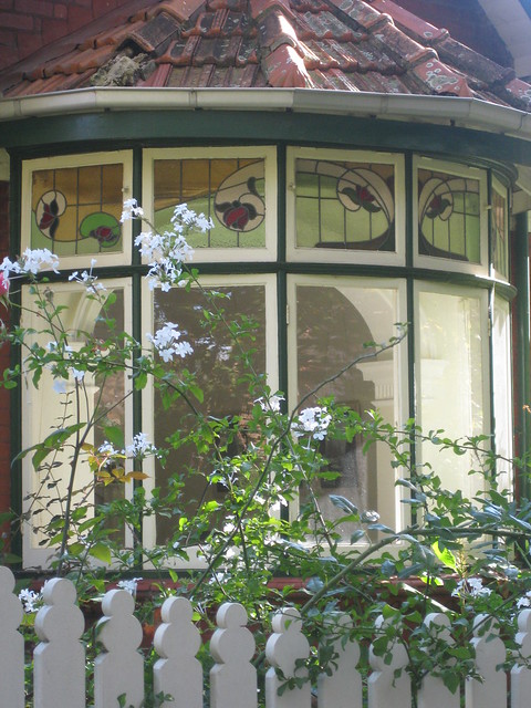 Art Nouveau Stained Glass Bay Window - Elwood