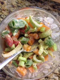 Celery bell pepper salad