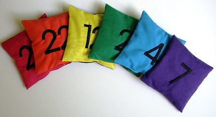 Count and Spell Color Recognition Beanbags - NUMBERS