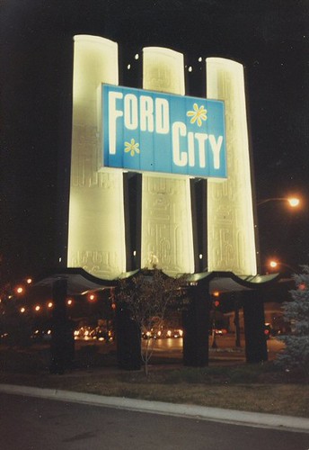 The original Ford City sign on South Pulaski Road. Chicago Illinois. October 1982. by Eddie from Chicago