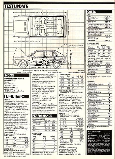 Lancia Delta HF Turbo IE Test 1986 2 