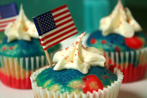 cupcakes de 4 de julho EUA