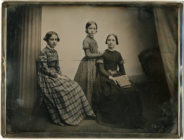 Image: Southworth & Hawes. Unidentified Group of Three Young Women, ca. 1856. Whole plate daguerreotype.