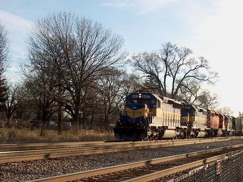 Westbound Iowa, Chicago & Eastern freight train. River Grove Illinois. January 2007. by Eddie from Chicago