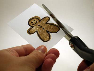 CraftyGoat's Notes: Cut Out Stamped Gingerbread Man