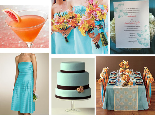 Orange Teal Wedding Images contained within this inspiration board are
