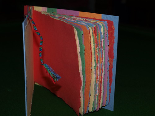 Rainbow Book 100% recycled handmade paper by Recycled Handmade Paper