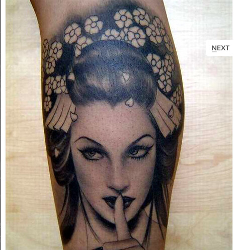 Von D Geisha tattoo