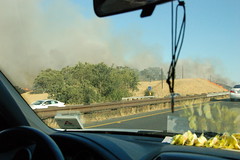 Fire, 101 S of Petaluma