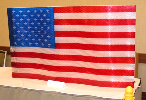 USA flag in trans bricks
