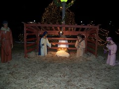 the nativity scene on the town square