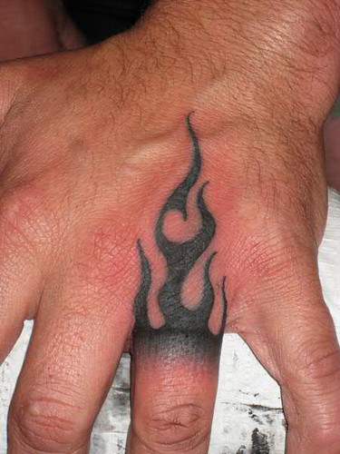 Flame Tattoos On Hand