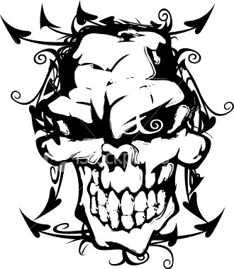 Tattoo tribal Skull