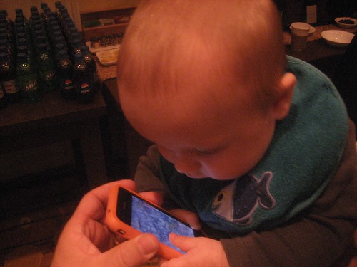 Baby and iPhone