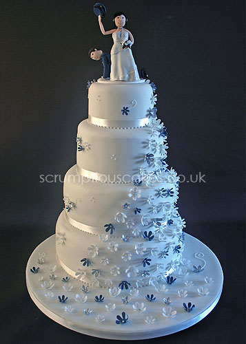 Wedding Cake Daisy Cascade Personalised Topper