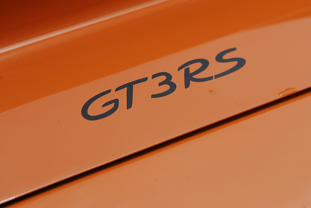 le logo arri re d'une Porsche 997 GT3 RS