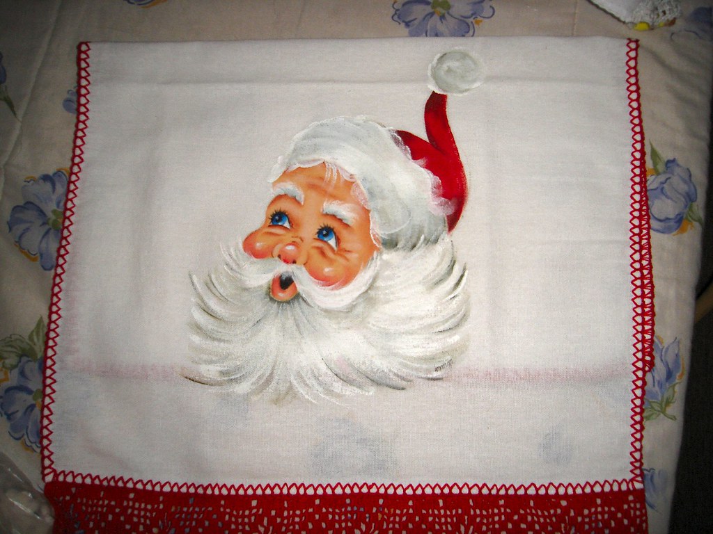 Papai Noel - pintura tecido