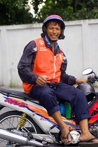Bangkok Motorcycle Taxi Driver