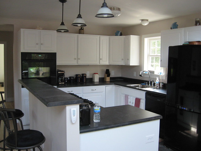 White Laminate Kitchen Cabinets