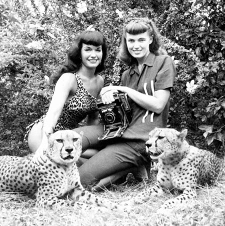 Bettie Page and Bunny Yeager