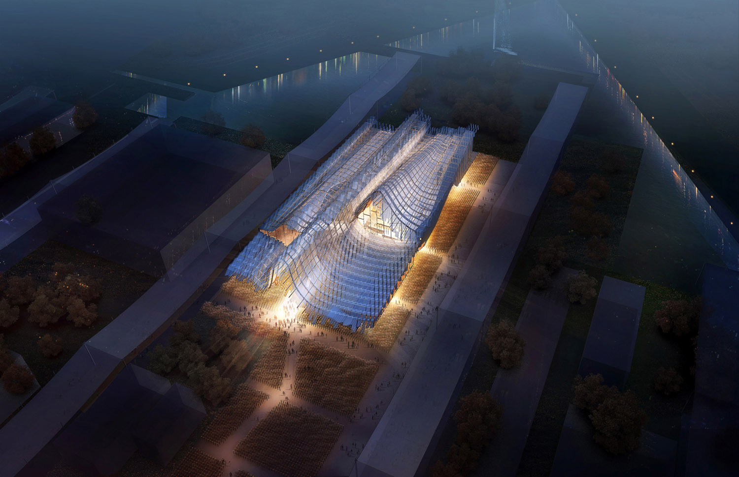 China Pavilion at the 2015 Milan Expo designed by Tsinghua University and Studio Link-Arc