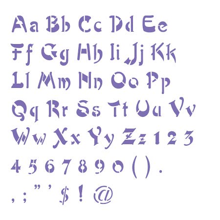 CC0061 Artistik Alphabet Letter Stencils