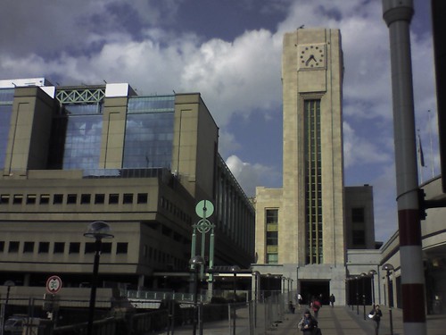 Brussels North Station Clock Tower, Clocher de la Gare Bruxelles-Nord, Kloktoren van Noordstation Brussel, no. 3