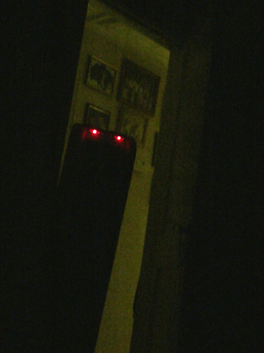 Sometimes at night, a small robot rolls into my room and watches me sleep.