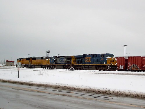 CSX and Union Pacific motive power at the CP Rail, Bensenville Yard. Bensenville/ Franklin Park Illinois. Early February 2008. by Eddie from Chicago