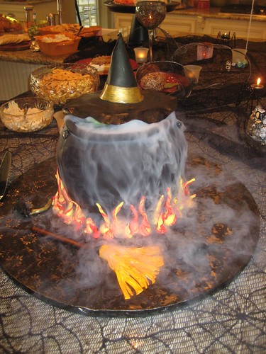 Flaming Witches Cauldron by Cake With an Edge