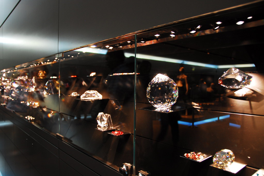 swarovski crystal rock display