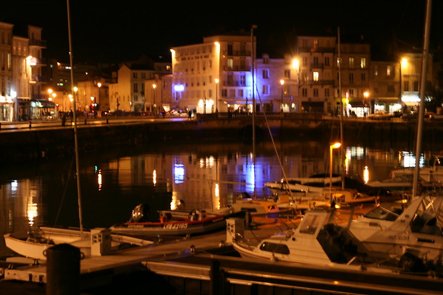 Night view of the Port La Rochelle