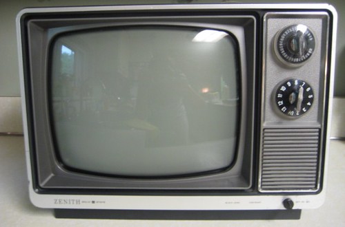 Vintage Zenith Black and White Television Set